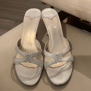 Women’s white slip on sandals